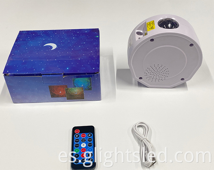 Decoración de la habitación de los niños Star Star Moon Proyectable Night Light Control Remote 7.5W LED de proyección LED